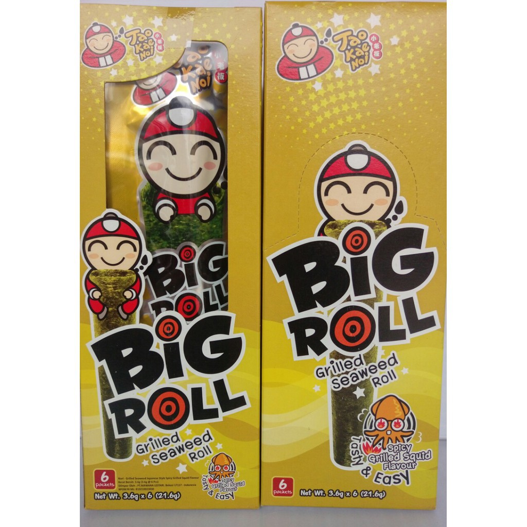 Rong biển cuộn tròn Big Roll Thái lan Hộp 6 cây