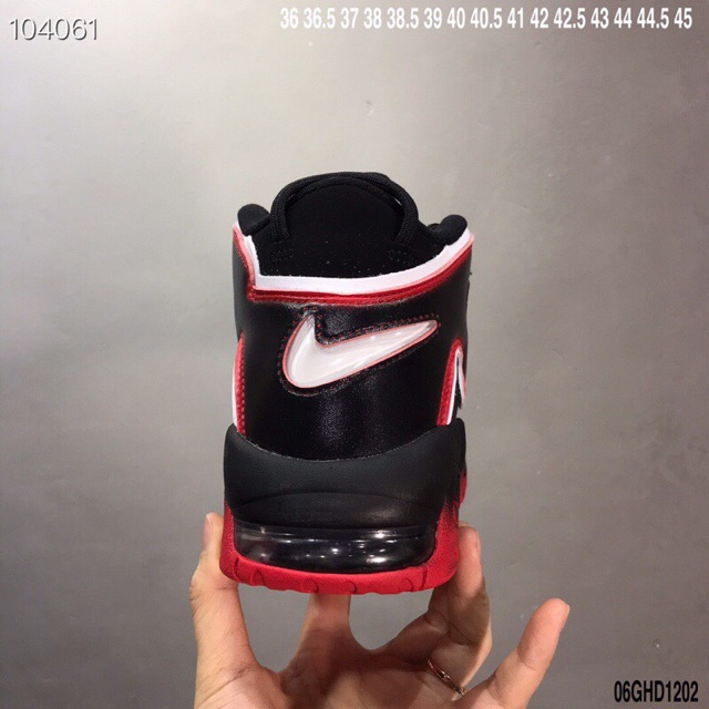 Giày nam nữ Nike Air More Uptempo 96 black red