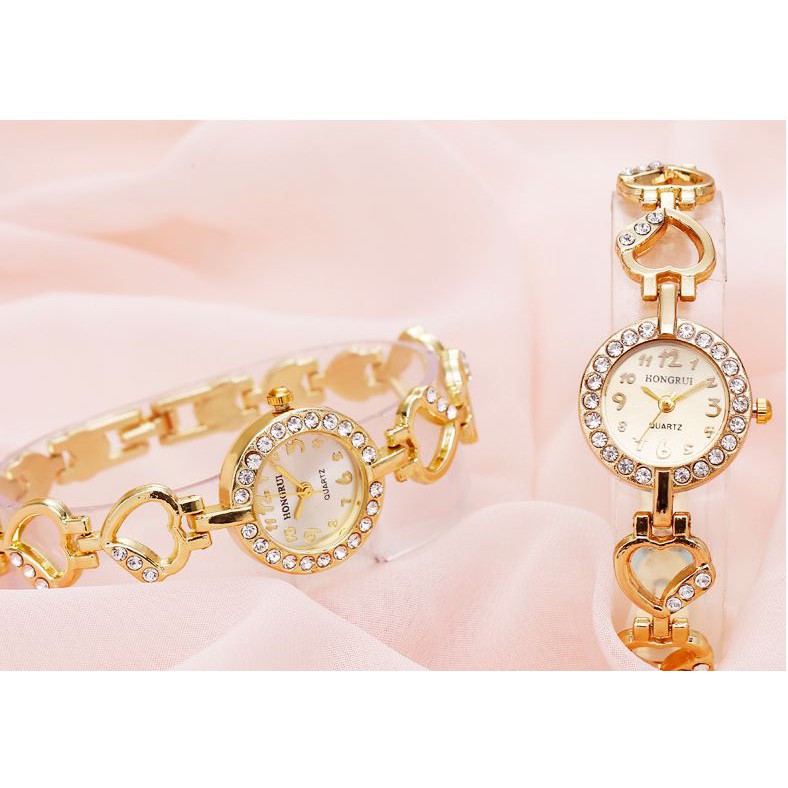 Đồng hồ nữ HONGRUI thời trang dây trái tim, cực xinh, dễ thương | BigBuy360 - bigbuy360.vn