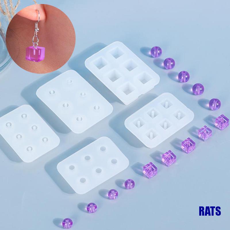 Khuôn silicon làm mặt dây đồ trang sức 6 ô kiểu hình học