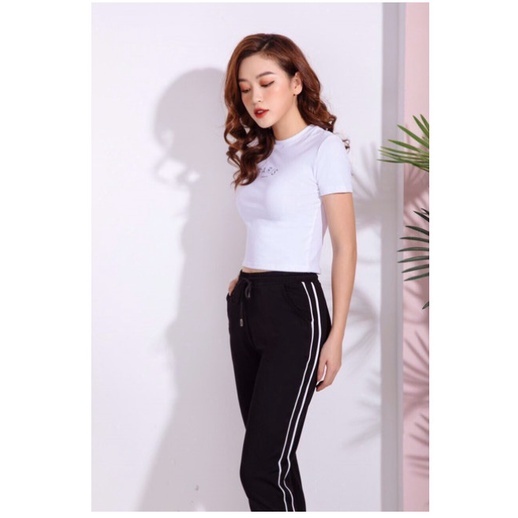 Quần Jogger Nam_Nữ 2 Sọc nhỏ ống SUÔNG thun poly. Phong Cách Thể Dục Thể Thao Năng Động Cá Tính Unisex. | BigBuy360 - bigbuy360.vn