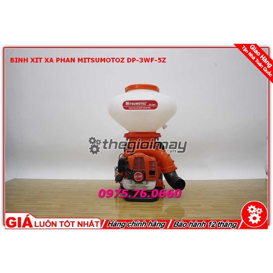 Máy phun phân Mitsumotoz DP-3WF 5Z, MÁY PHUN VÔI, BÌNH PHUN THUỐC 2 THÌ, HÀNG CHÍNH HÃNG, BẢO HÀNH 12 THÁNG