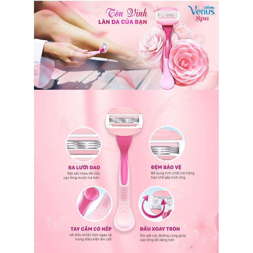 Dao cạo Gillette Venus Sensitive cao cấp - USA