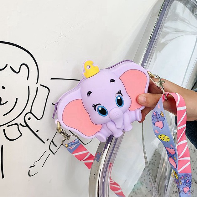 Túi Đeo Chéo Hoạt Hình Dễ Thương Bằng Gel Silica Cho Bé Gái