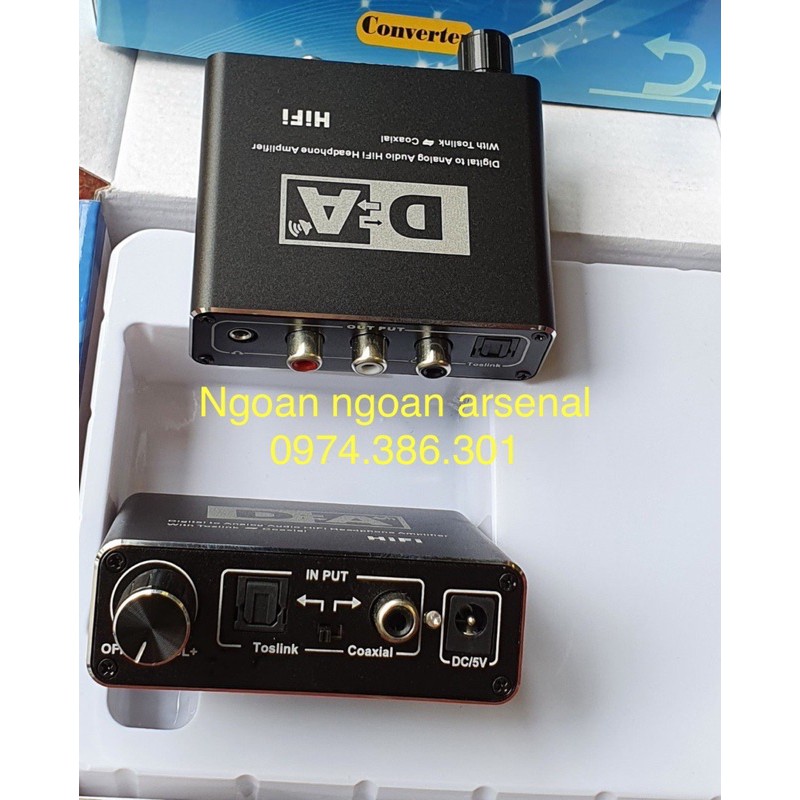 bộ chuyển đổi DAC quang ra av (hoa sen, rca) bluetooh, có nút chỉnh âm lượng