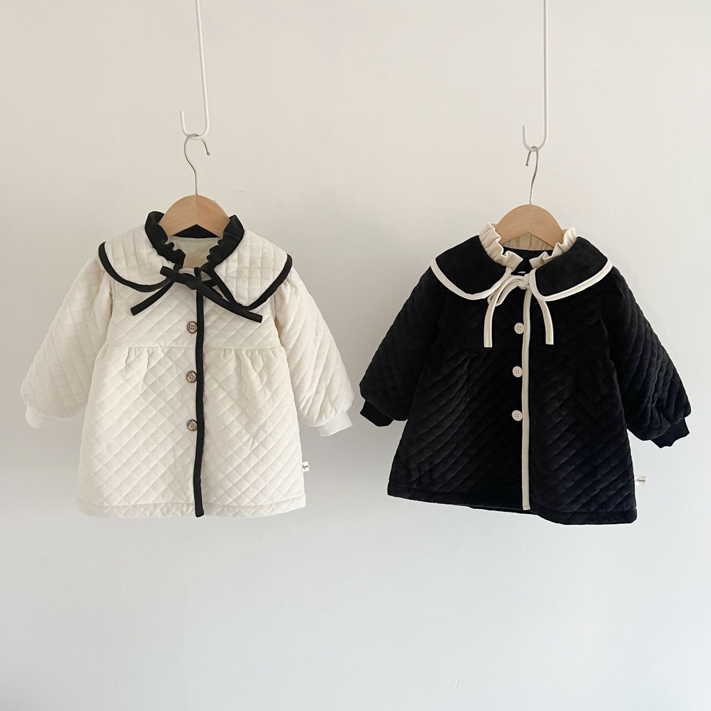 Áo Khoác Đệm Cotton Thời Trang Dành Cho Bé Gái Sơ Sinh 2374