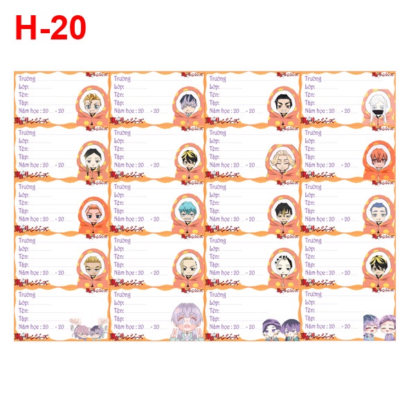 Nhãn vở Rindou Haitani Sanzu Tokyo Revengers Nhãn Tập Haitani Tokyo Revengers