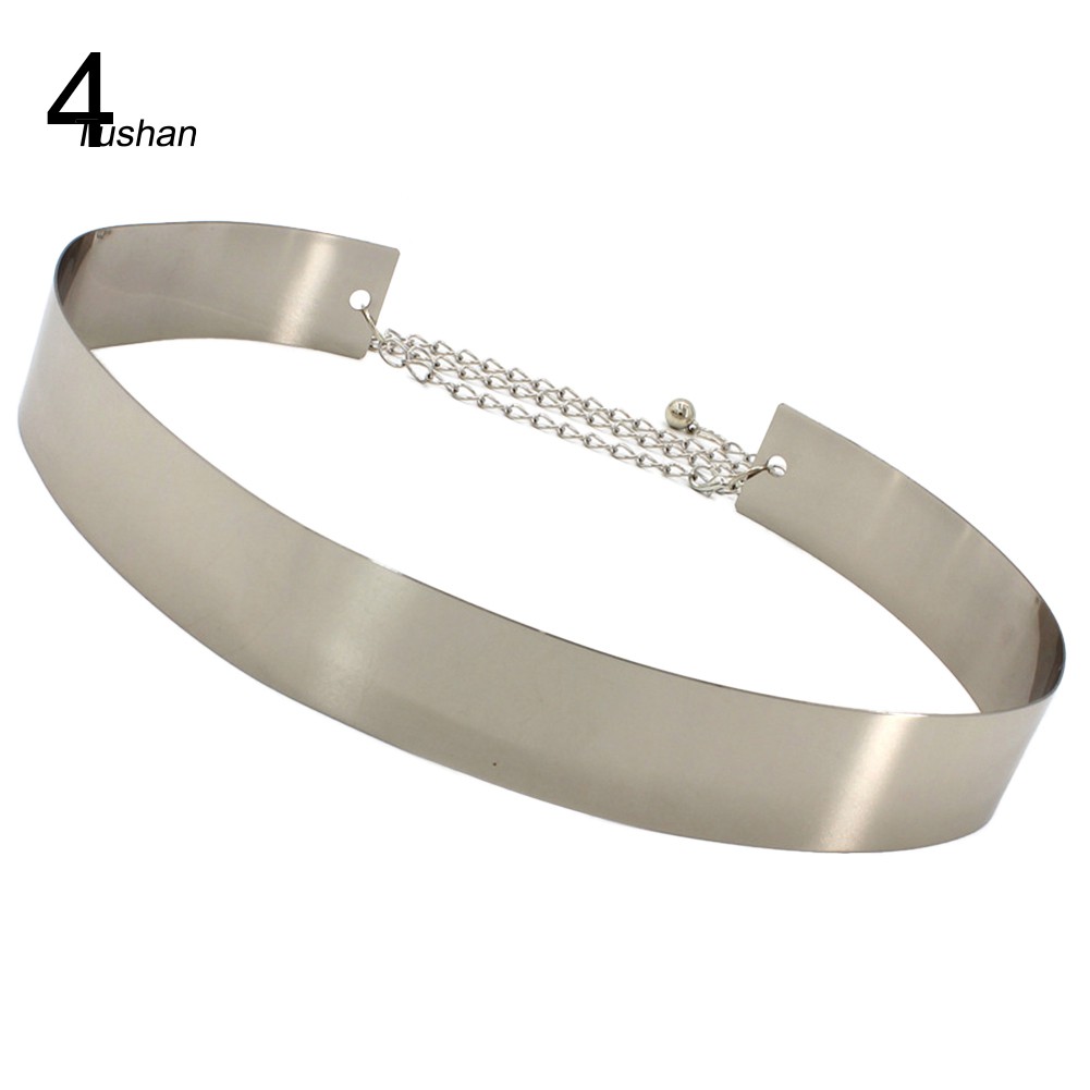 Thắt Lưng Kim Loại Bản Rộng Khoét Lỗ Phối Dây Xích Thời Trang Cho Nữ | BigBuy360 - bigbuy360.vn