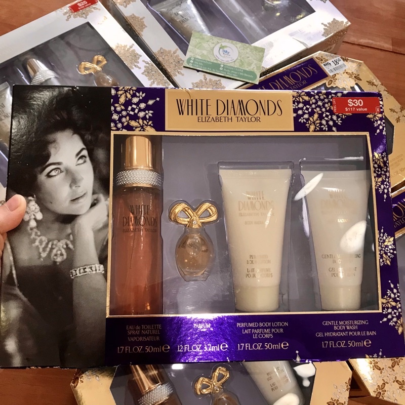 [Hàng Mỹ] Set nước hoa + dưỡng thể White Diamonds Elizabeth Taylor For Women