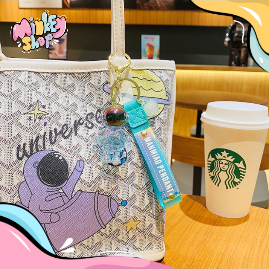 Móc Khóa Đẹp Hình Phi Hành Gia Trong Cute phụ kiện Túi Xách dễ thương -Minkey
