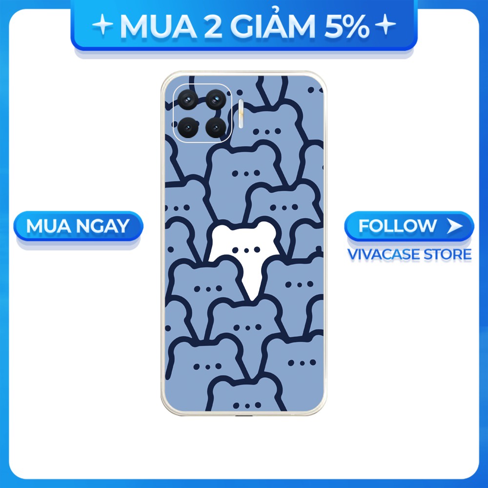 Ốp lưng cạnh vuông OPPO A1K/A5S/A74/A54/....viền bảo vệ camera hình Icon Gấu