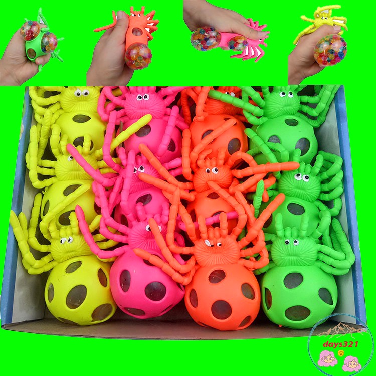 Nhện bóp hạt màu mè Squishy Mochi hình nhện đen mềm mịn dễ thương chân thực giảm stress co dãn đàn hồi ngộ nghĩnh