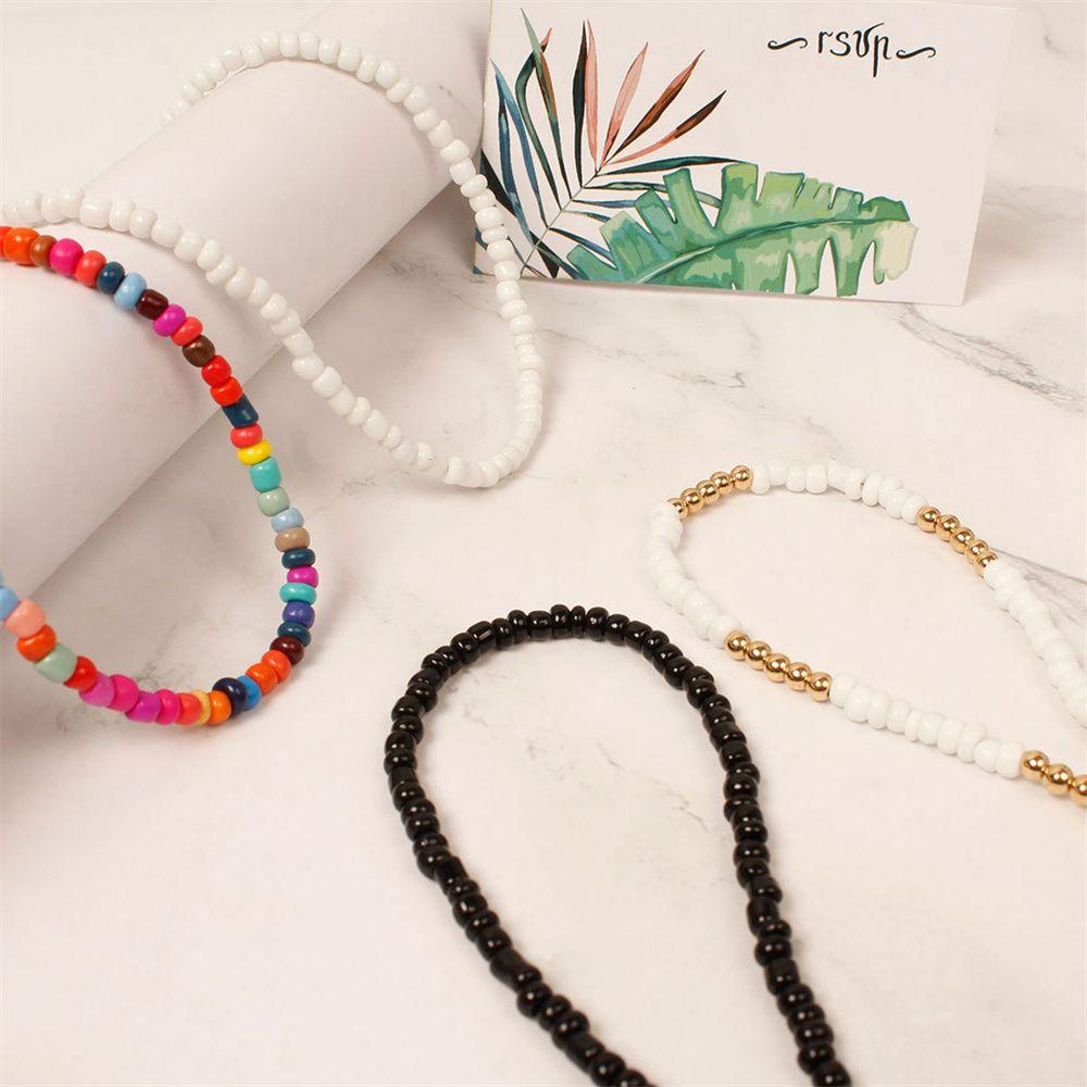 Vòng Cổ Chuỗi Hạt Thủy Tinh Handmade Có Thể Điều Chỉnh Phong Cách Bohemian Cho Nữ