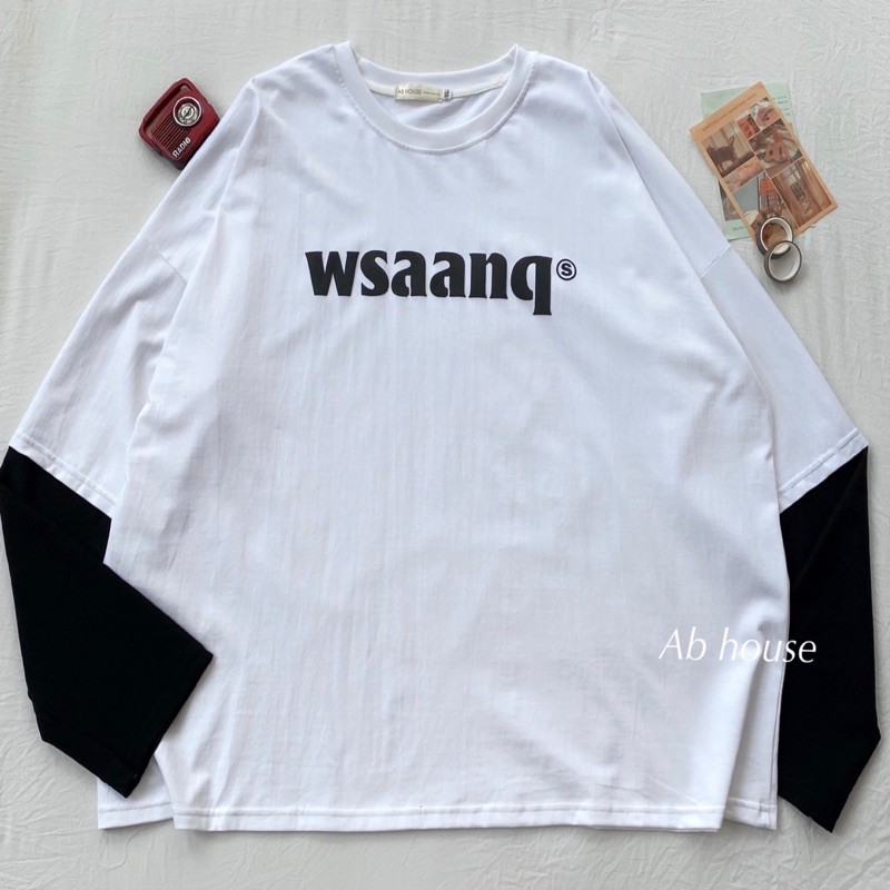 [Mã SKAMA06 giảm 8% tối đa 50K đơn 250K] Áo Phối Tay WSAANQ BIGSIZE Cotton Thô 100% Nam Nữ (Ảnh thật/Có sẵn) | BigBuy360 - bigbuy360.vn