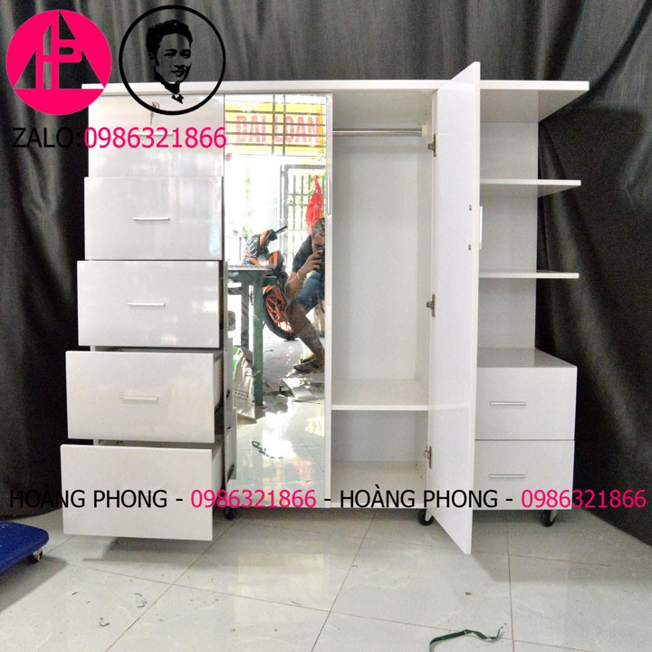Tủ quần áo Trẻ em nhựa 1m43 x 1m28 Màu trắng  Nhiều ngăn kéo có gương soi  Cao cấp bảo hành 2 năm Miễn phí vận chuyển | BigBuy360 - bigbuy360.vn