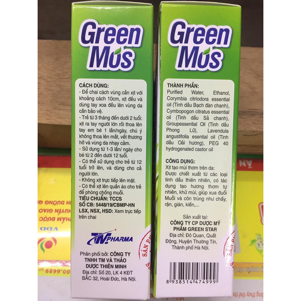 Xịt muỗi GREEN MOS lọ 100ml