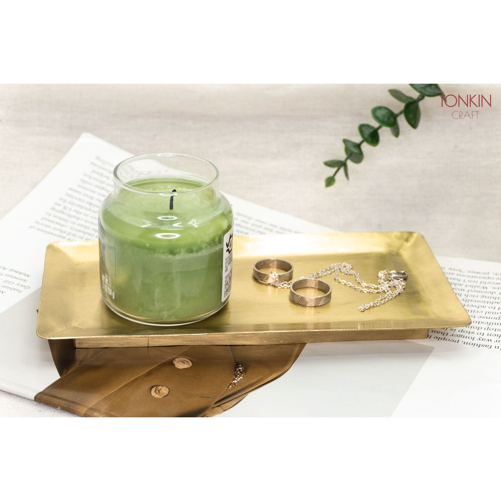 Đĩa đồng thau, đĩa đồng vàng, đĩa hình chữ nhật, đĩa trang trí