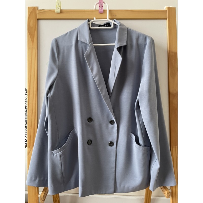 Blazer Ceci Cela 1 lớp màu xanh
