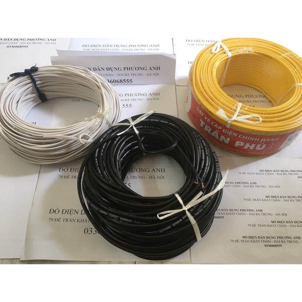 1m dây điện Trần Phú chính hãng (0.3, 0.75, 1.5, 2.5)