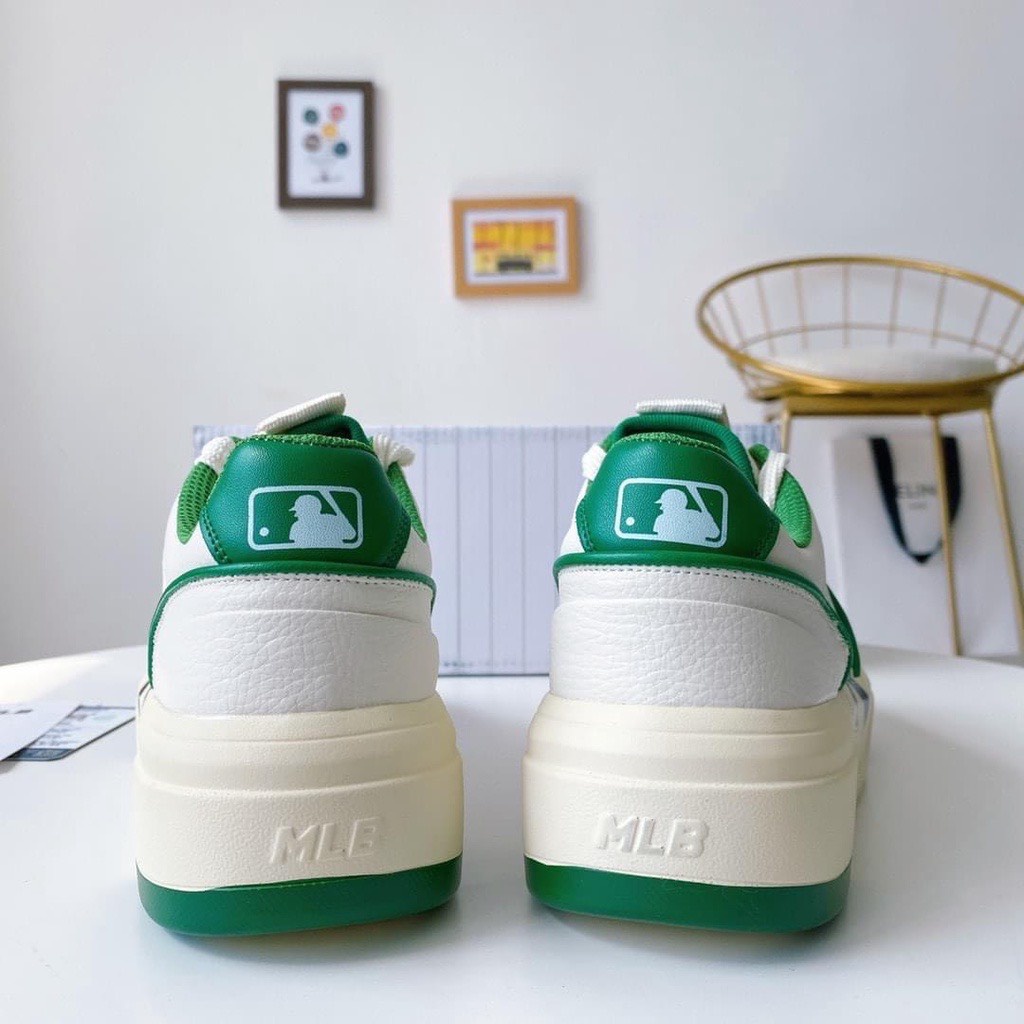 Giày MLB Chunky Liner White Black New York Yankees, Giày Thể Thao Nam Nữ MLB NY Đủ 3 Màu Đế Tăng Chiều Cao 5cm