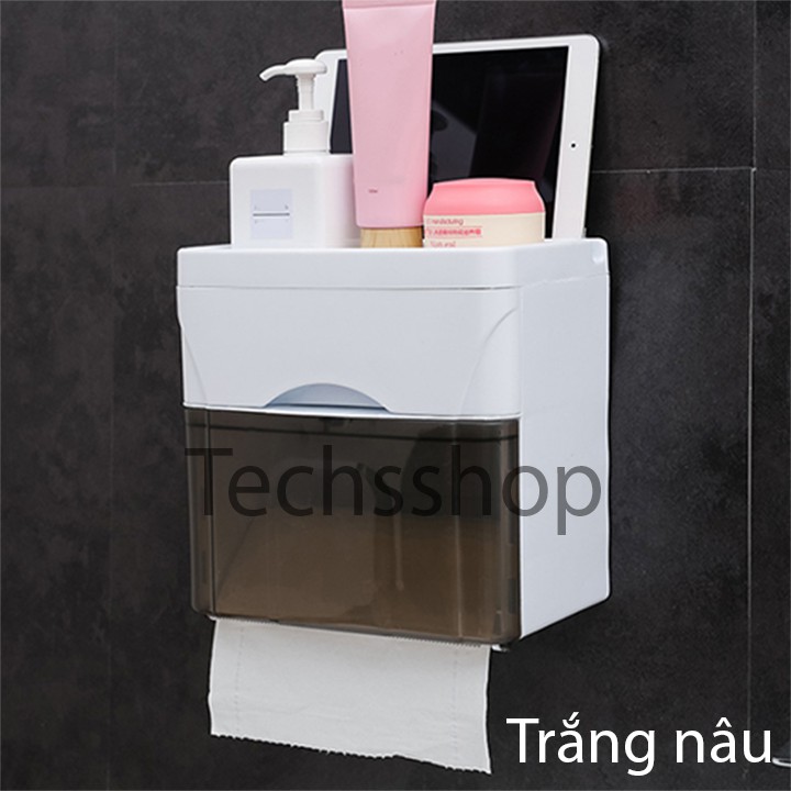 Hộp Đựng Giấy Vệ Sinh Renai Ra-798B - Loại 2 Tầng Dán Tường - Kệ Nhà Tắm