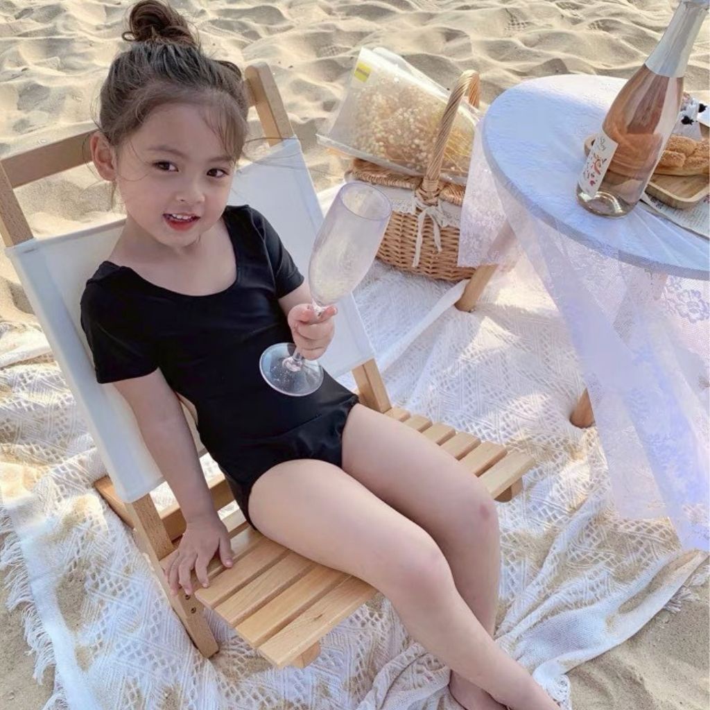 Đồ bơi cho bé_ Bikini cho bé liền thân hở lưng chất liệu thun cao cấp 1-5 tuổi