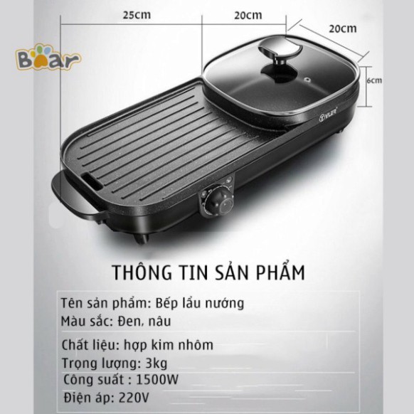 Bếp Lẩu Nướng Đa năng CÁT Á 2 in 1 - Nồi Lẩu Nướng Đa Năng Siêu Chống Dính Tiện Lợi [BH 12 Tháng]