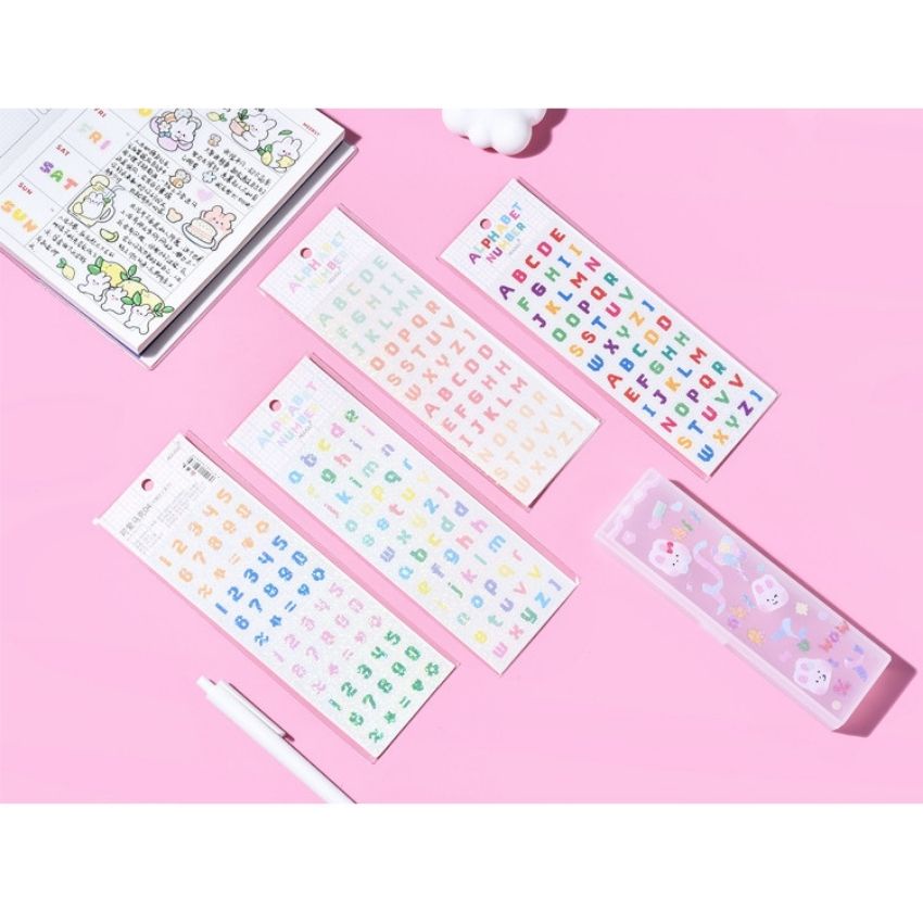 Sticker chữ số cute đáng yêu phong cách hàn quốc - Hình dán cute trang trí thẻ, card, toploader dễ thương Buka giá rẻ