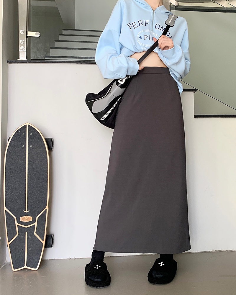 Chân Váy Chữ a Lưng Cao Xẻ Tà Thời Trang Mùa Thu Phong Cách Mới 56787