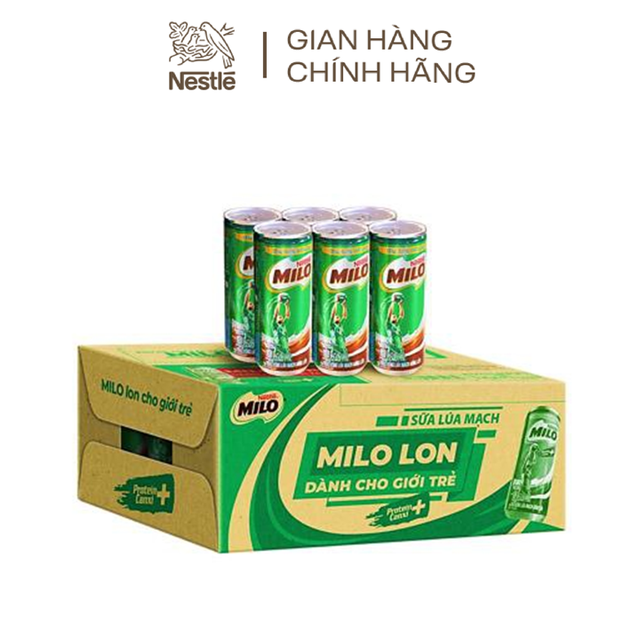 [Mã GRO1MILO1 giảm 10% đơn 150K] Thùng 24 Lon Sữa Nestle Milo Nước (24x240ml)