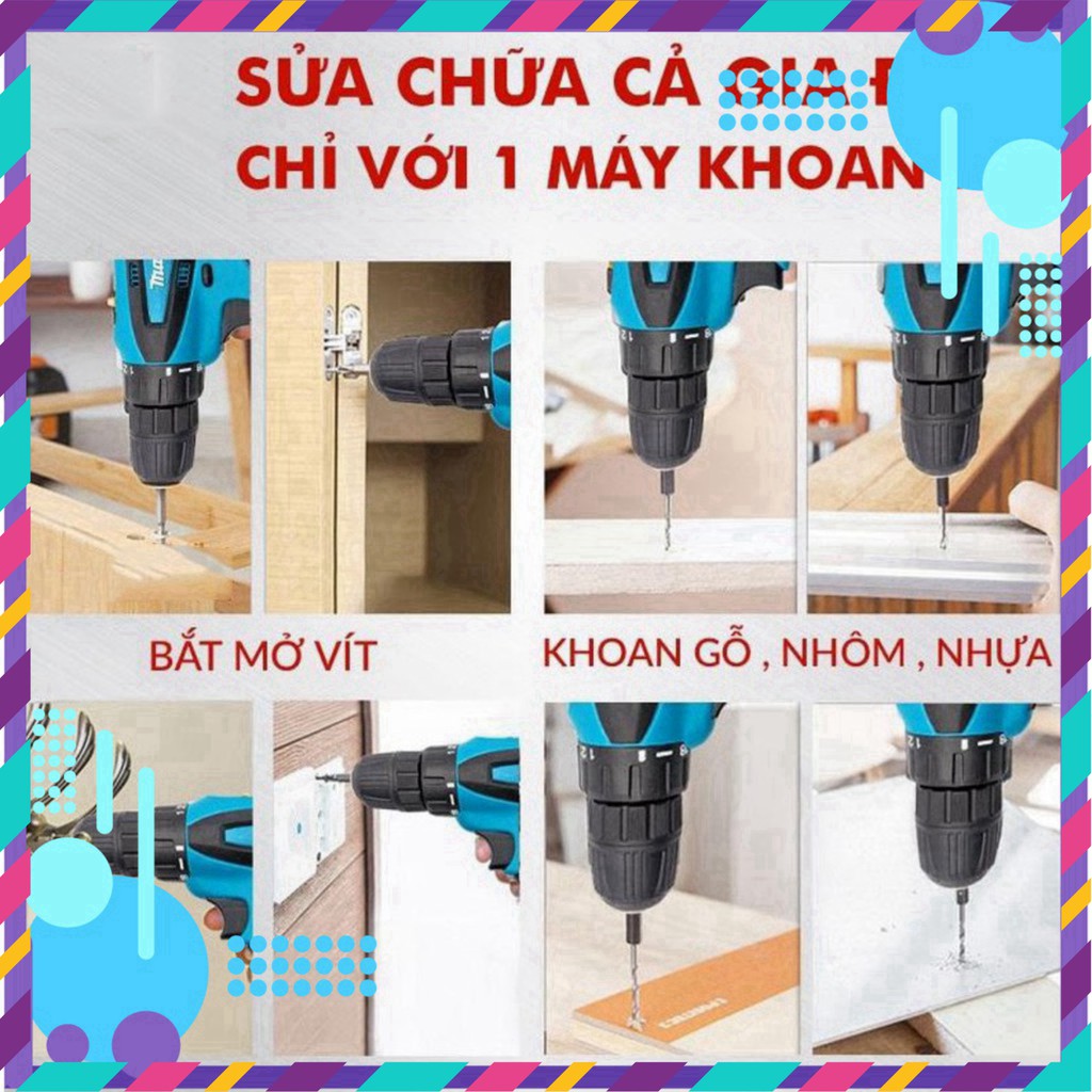 [Chính Hãng] Máy Khoan Pin Makita 12V kèm phụ kiện . ]