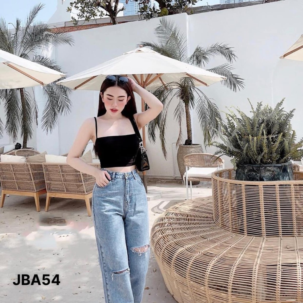(MẪU MỚI-FREESHIP)QUẦN JEAN BAGGY RÁCH GỐI 2 BÊN❤️ CHIBEST_JBA54