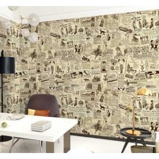 1 mét giấy dán tường báo chữ