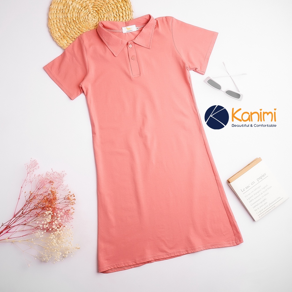 Đầm polo trơn nữ chất đẹp nhất ngành - Váy Polo cổ bẻ Ôm Body tay ngắn chất 100% cotton Kanimi | BigBuy360 - bigbuy360.vn