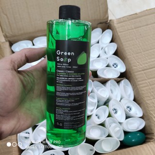 Green Soap 500ml tạo bọt vệ sinh hình xăm