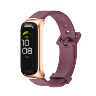 Dây Đeo Thay Thế Bằng Silicon Mềm Khung Kim Loại Cho samsung galaxy fit 2 fit2 sm r220