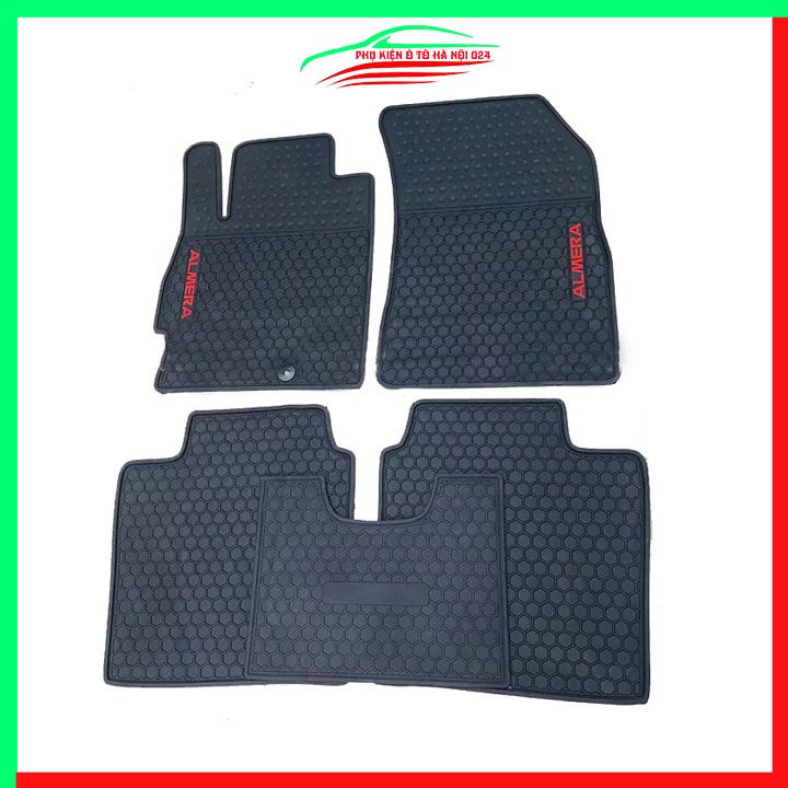 Thảm lót sàn cao su cho xe Nissan Almera 2020-2023 mẫu mới hàng chuẩn theo xe chịu lực tốt