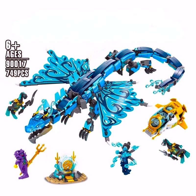 Xếp Hình Ninjago Seabound Water Dragon nonlego 90017 Rồng Biển Quyền Năng 749 Mảnh
