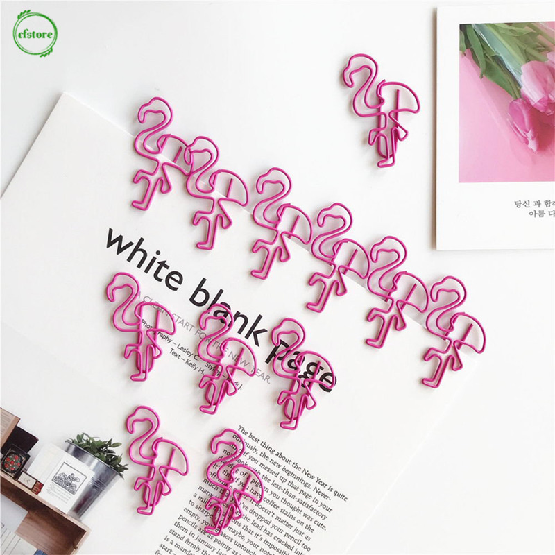 CF Flamingo Bookmark Planner Paper Clip Metal Material Bookmarks for Book Stationery School Office Supplies