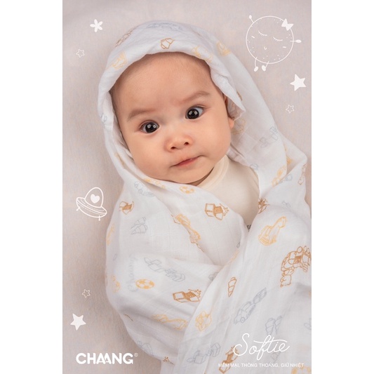 Chaang set khăn xô 2 chiếc cho bé sơ sinh dùng 4 mùa Active SS2022D03