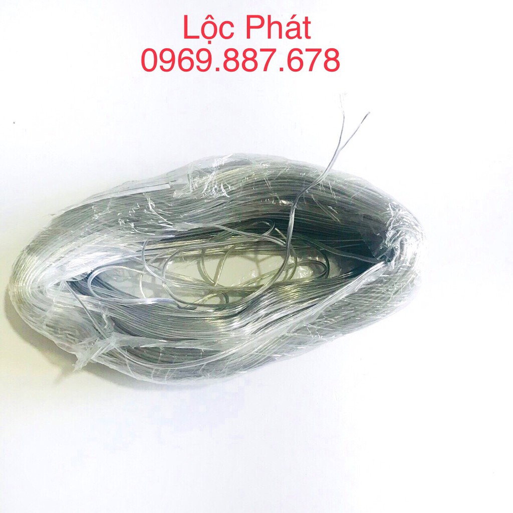 Dây điện nhỏ trong suốt hàn led neon, dây điện đôi lõi 2x0.25 quy cách 5m