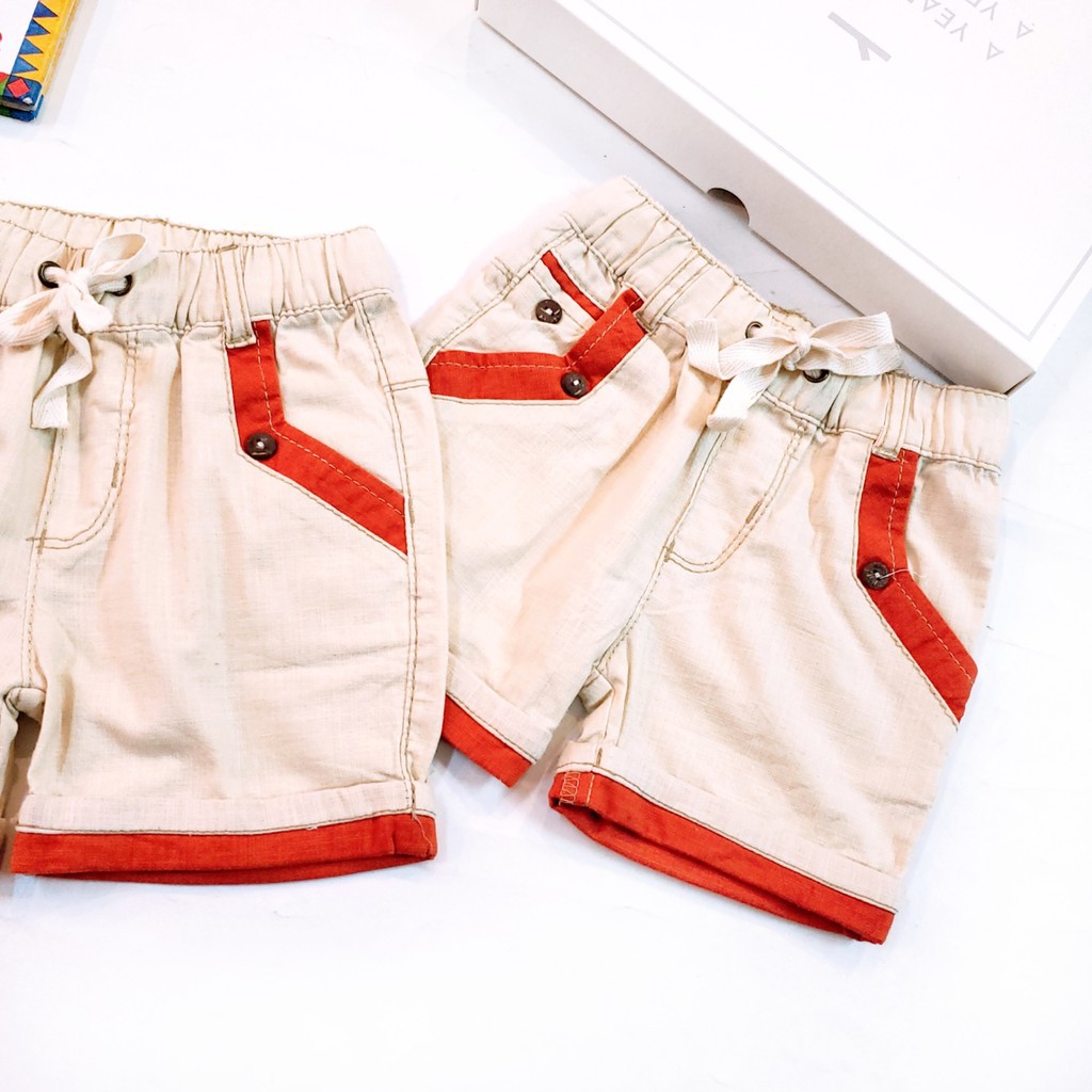 Quần bé trai Zara viền cam đỏ