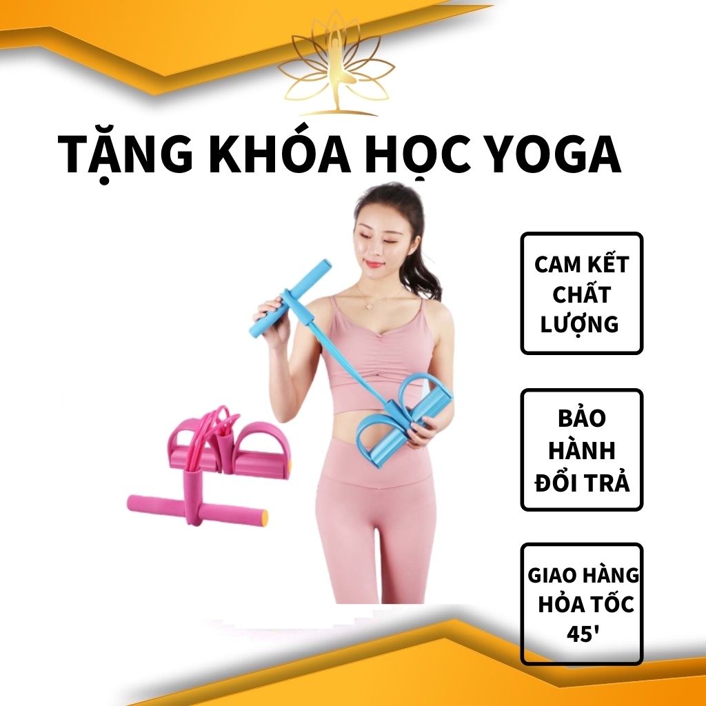 Dây Kéo Đàn Hồi 4 Ống Cao Su Bàn Đạp Chân ❤[FREESHIP]❤ Dụng Cụ Tập GYM Thể Dục Săn Chắc Bụng Tay Vai Tại Nhà Cho Nam Nữ