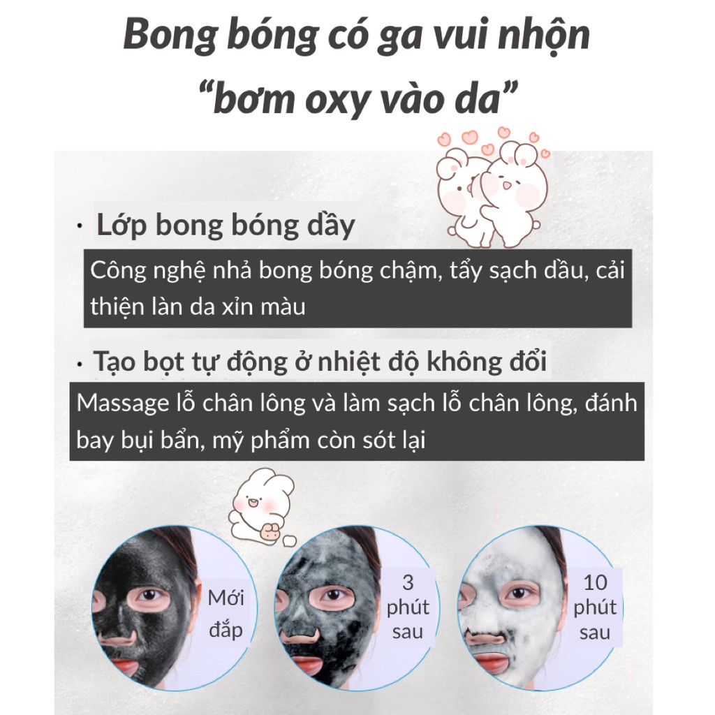 Mặt Nạ Than Hoạt Tính Sủi Bọt Cao Cấp Hãng Images Kiềm Dầu Giảm Mụn Tẩy Da Chết