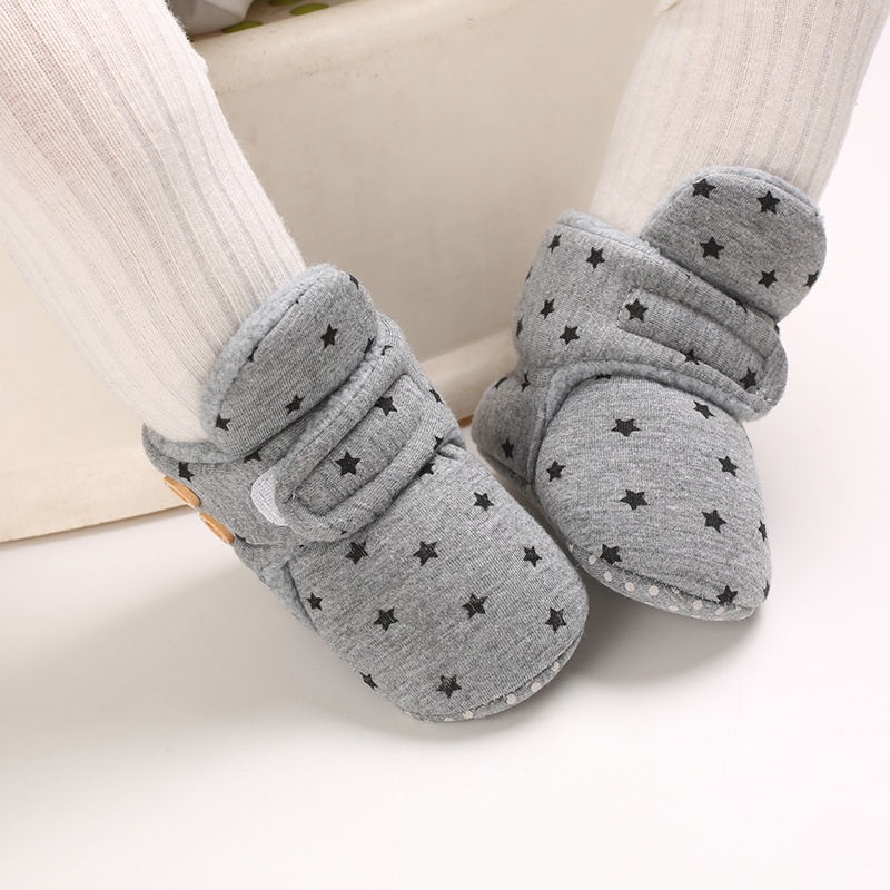 Giày Bốt Cotton Mềm Mại Thoải Mái Chống Trượt Giữ Ấm Cho Bé Trai Gái Sơ Sinh