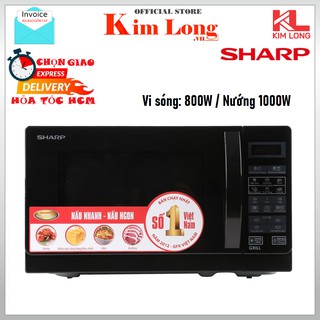 [ BẢO HÀNH 12 THÁNG] Lò Vi Sóng Điện Tử Có Nướng Sharp 20 Lít - Hàng chính hãng