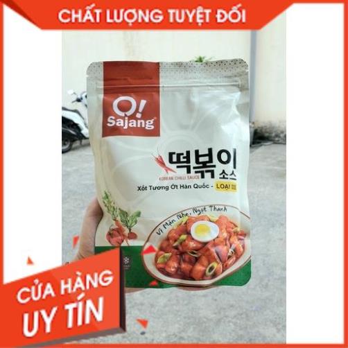 Tổng Buôn Siêu rẻ >  Sốt sẵn nấu bánh gạo Tokbokki loại III Vị mặn nhẹ, ngọt thanh O!Sajang 500g