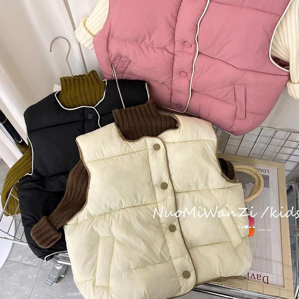 Áo Khoác Không Tay Giữ Ấm Nhẹ Nhàng Thoải Mái Cho Trẻ Em