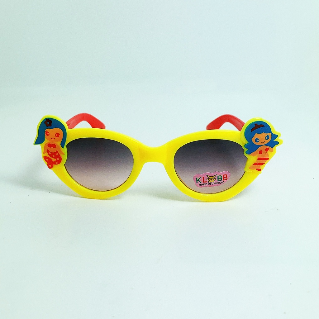 Kính mát trẻ em form ôm mặt Jun Secret tròng đính kèm nàng tiên cá dễ thương dành cho bé gái từ 1 tới 5 tuổi JS202212