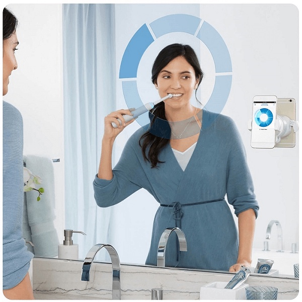 Bàn chải đánh răng Oral-B Bluetooth Genius 8000 - Gold (Mỹ)